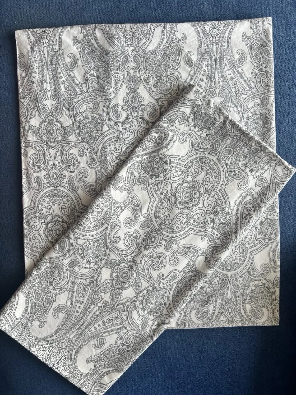 Ikea JATTEVALLMO Pillowcases KING Size Paisley Black White PAIR 80% Cotton NICE